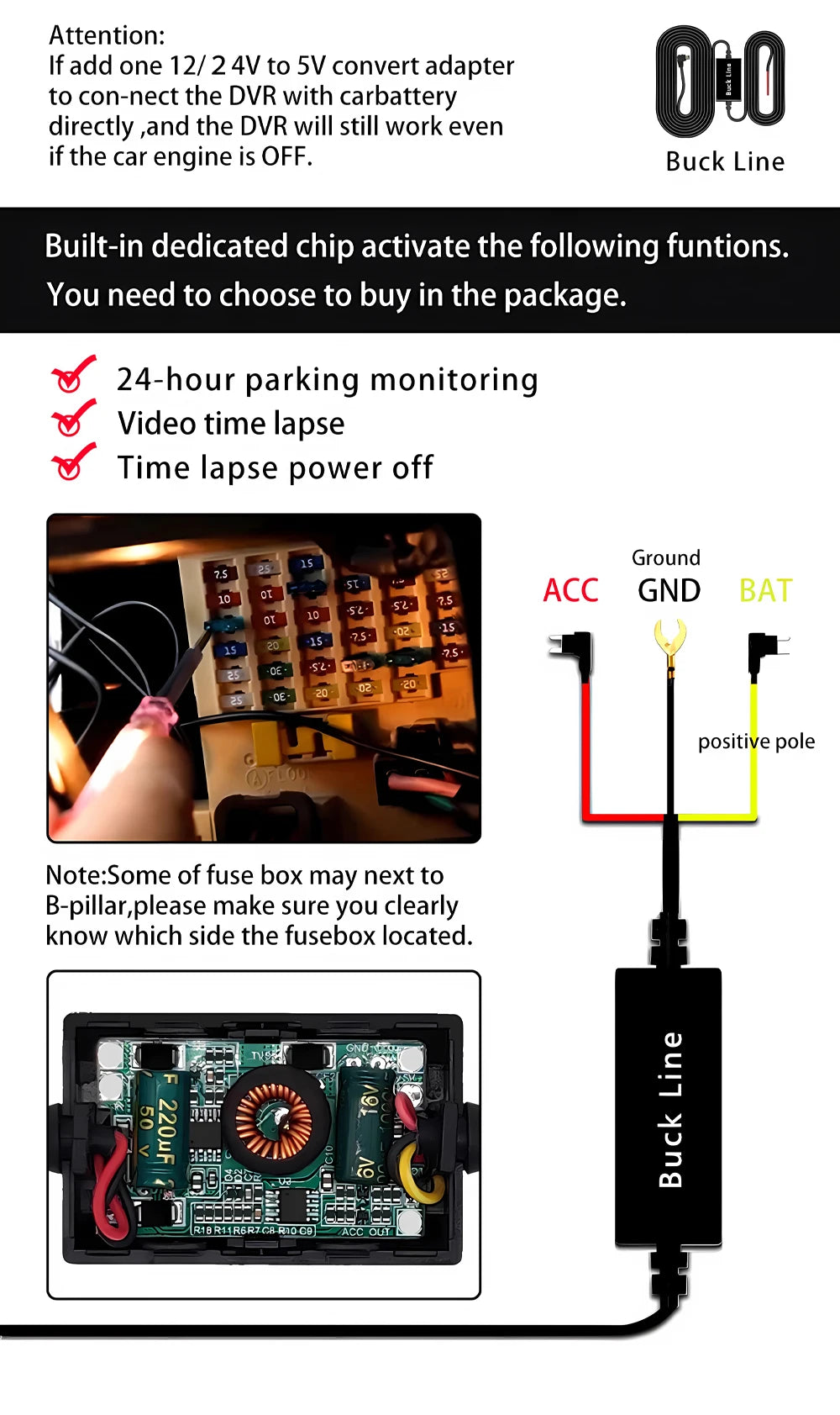 ADAS 4K+2.5K Dash Cam – GPS, WiFi, 24H Night Vision, Optional Rear Lens, Mini Car DVR