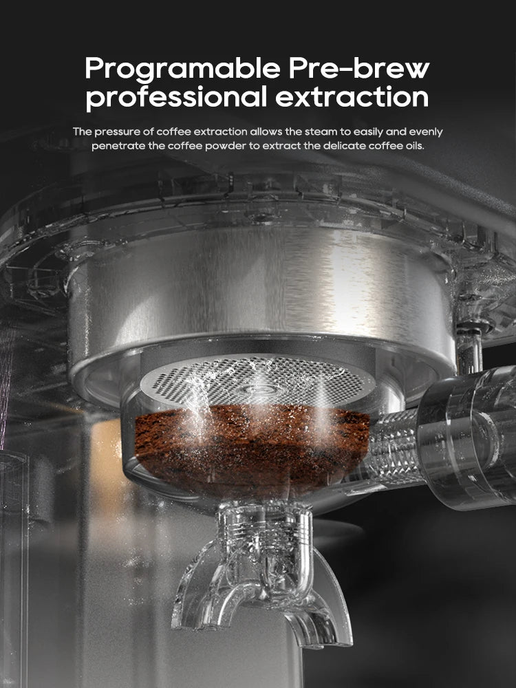 HiBREW H10A 20-Bar Semi-Automatic Espresso Machine | 58mm Portafilter, Temperature Control, Stainless Steel