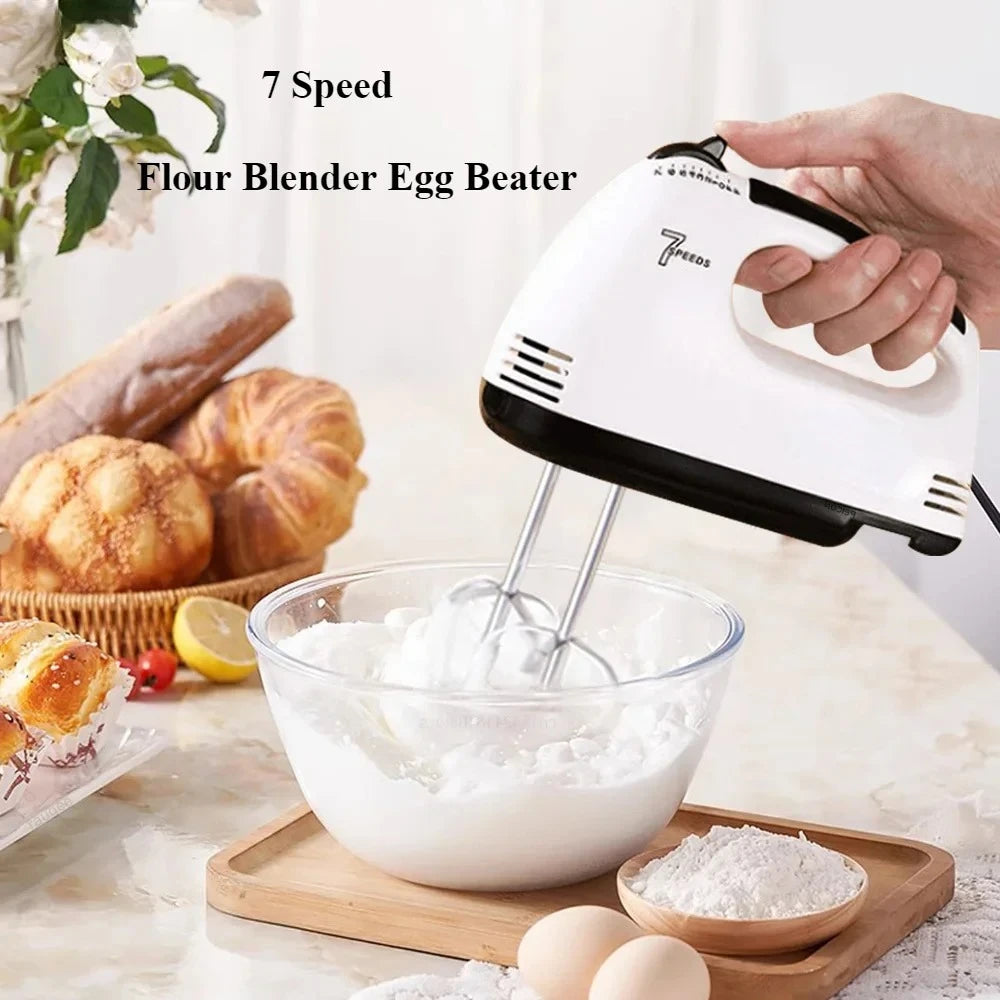 7-Speed Electric Hand Mixer – Automatic Blender for Cream, Eggs, Cake & Dough