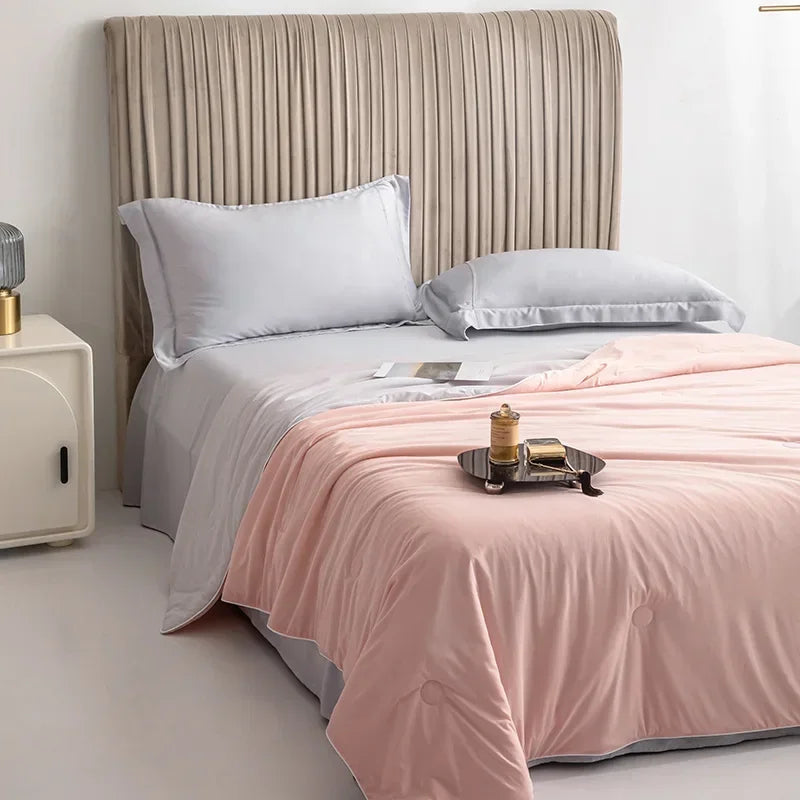 Ice Silk Cooling Blanket – Lightweight Smooth Summer Comforter, Twin & King, Air Condition Quilt