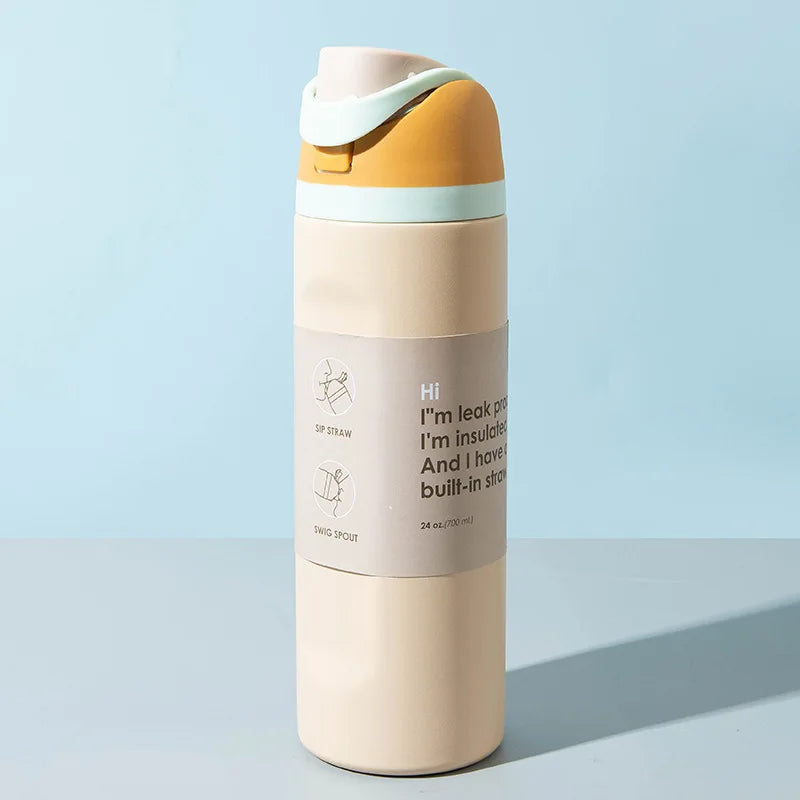 24oz Insulated Stainless Steel Sports Tumbler – Leak-Proof, BPA-Free Travel Cup with Silicone Base