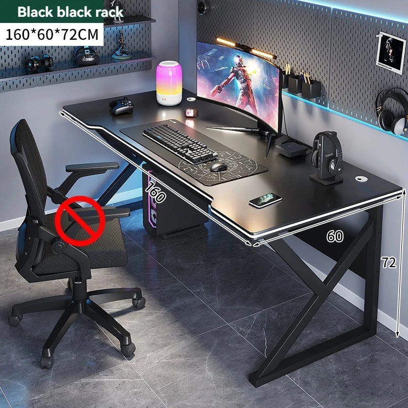 Simple Computer Desk — Metal Frame Home Office, Student, Gaming & E-Sports Workbench