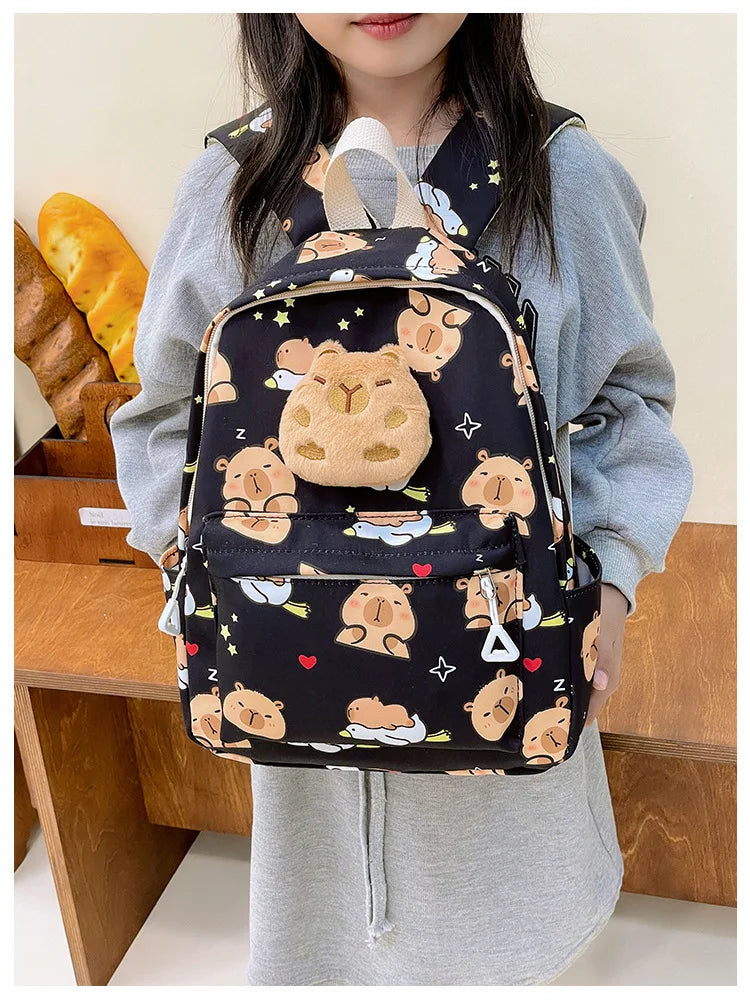 Capybara Backpack – Kids Nylon School Bag