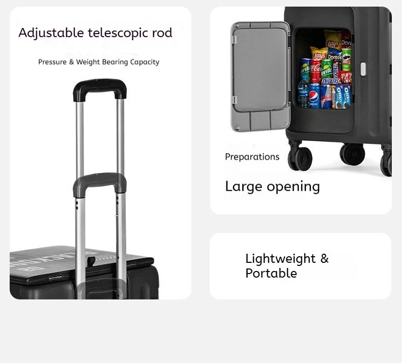 60L Foldable Storage Cart Wagon — 3-Speed Telescopic Handle & 360° Silent Wheels