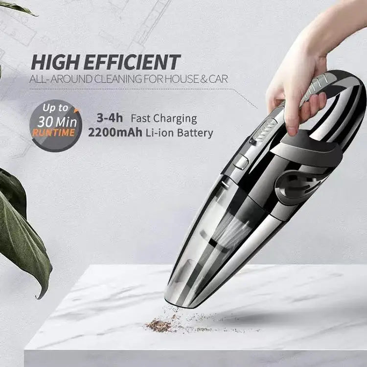 Portable Wireless Handheld Vacuum Cleaner – Powerful Suction for Car, Home & Pet Hair