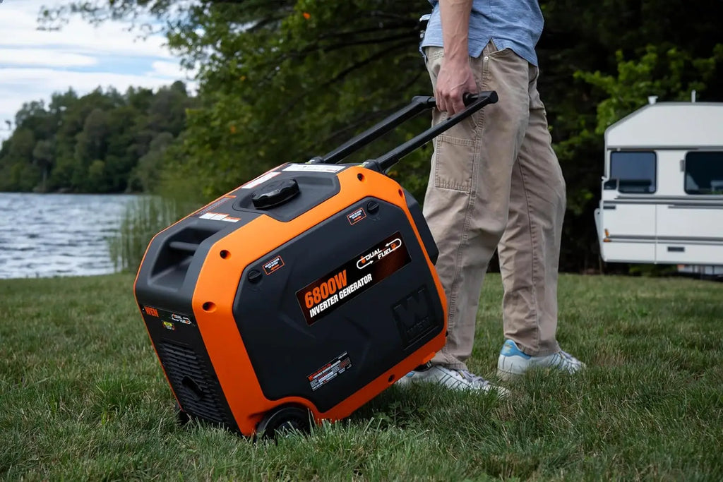 6800W Dual Fuel Portable Inverter Generator — RV-Ready, Electric Start, CO Watchdog for Home & Camping