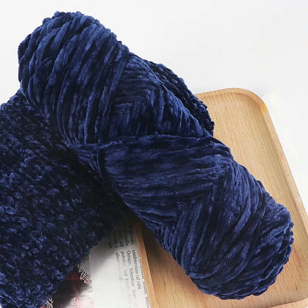 Chenille Soft Velvet Yarn – 95g Blended Knitting Wool for Crochet Scarves, Baby Blankets & Hats