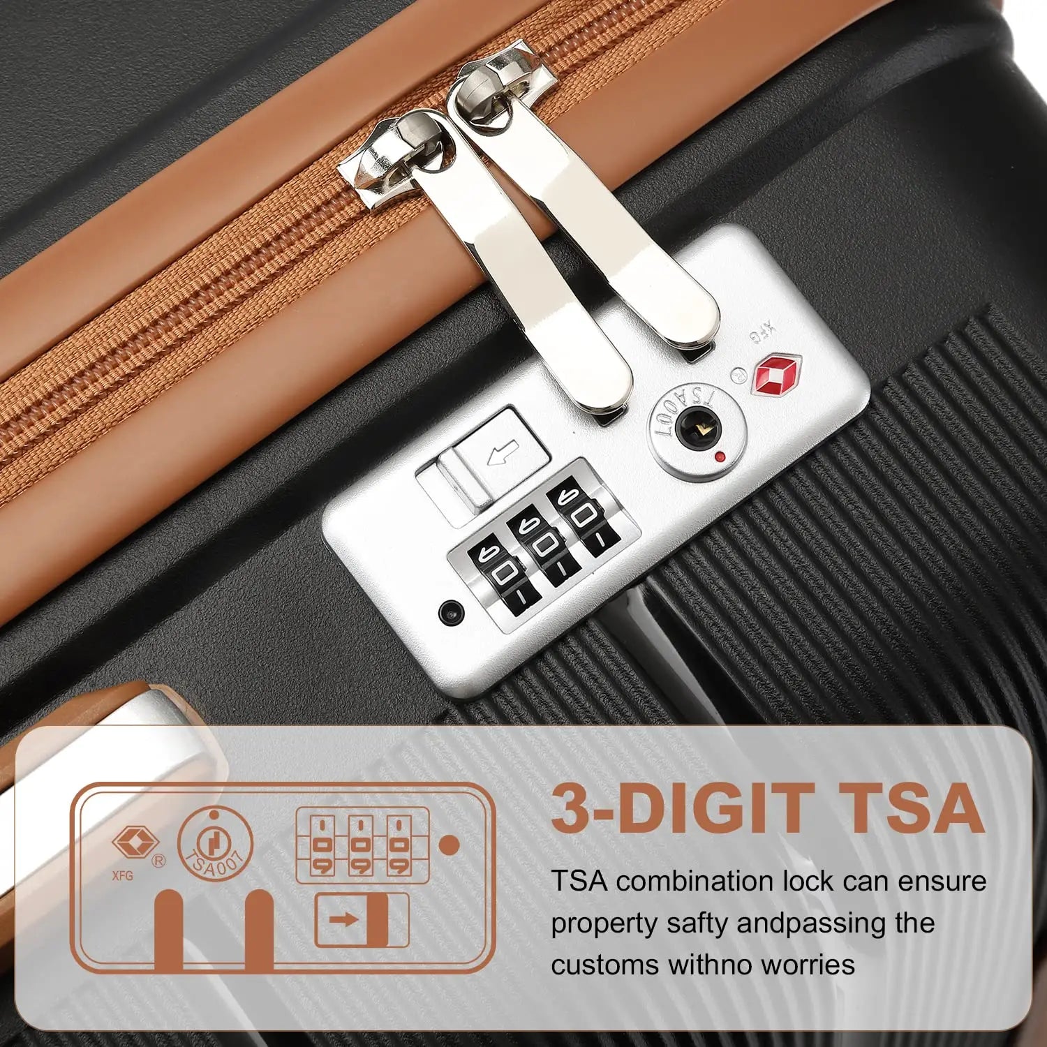 British Traveller 100% PP Hard Shell Luggage — 8 Spinner Wheels & TSA Lock