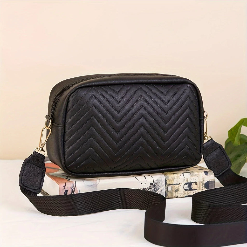 Minimalist Quilted Crossbody Bag – Trendy PU Shoulder Bag & Phone Wallet for Women