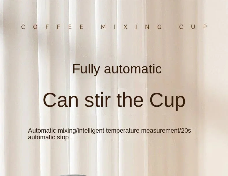 380ml Self-Stirring Electric Coffee Mug – IPX67 Waterproof, LCD Temp Display & USB-C Rechargeable Auto Mixing Cup