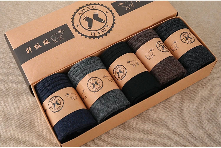 Thick Wool-Blend Mid-Calf Boot Socks