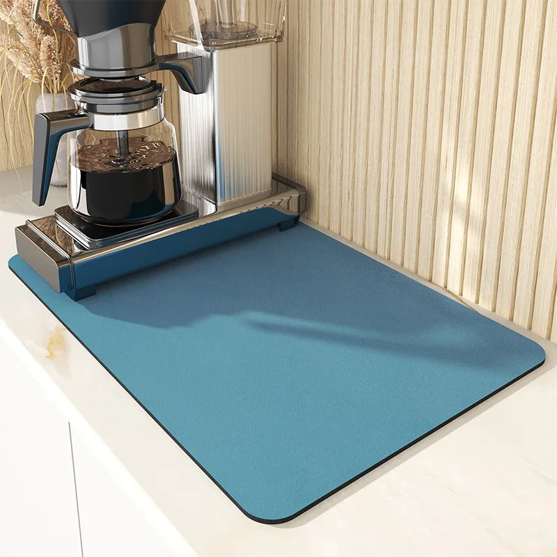 Dry Dishes. Protect Counters. Stay Stylish. — Super Absorbent Kitchen Dish Drying Mat | Anti-Slip, Quick Dry, Drain Pad, 4 Sizes, Multiple Colors
