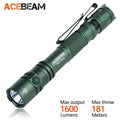 ACEBEAM TAC 2AA EDC Flashlight – Rechargeable Wide Voltage LED Torch with Self-Defense Strobe
