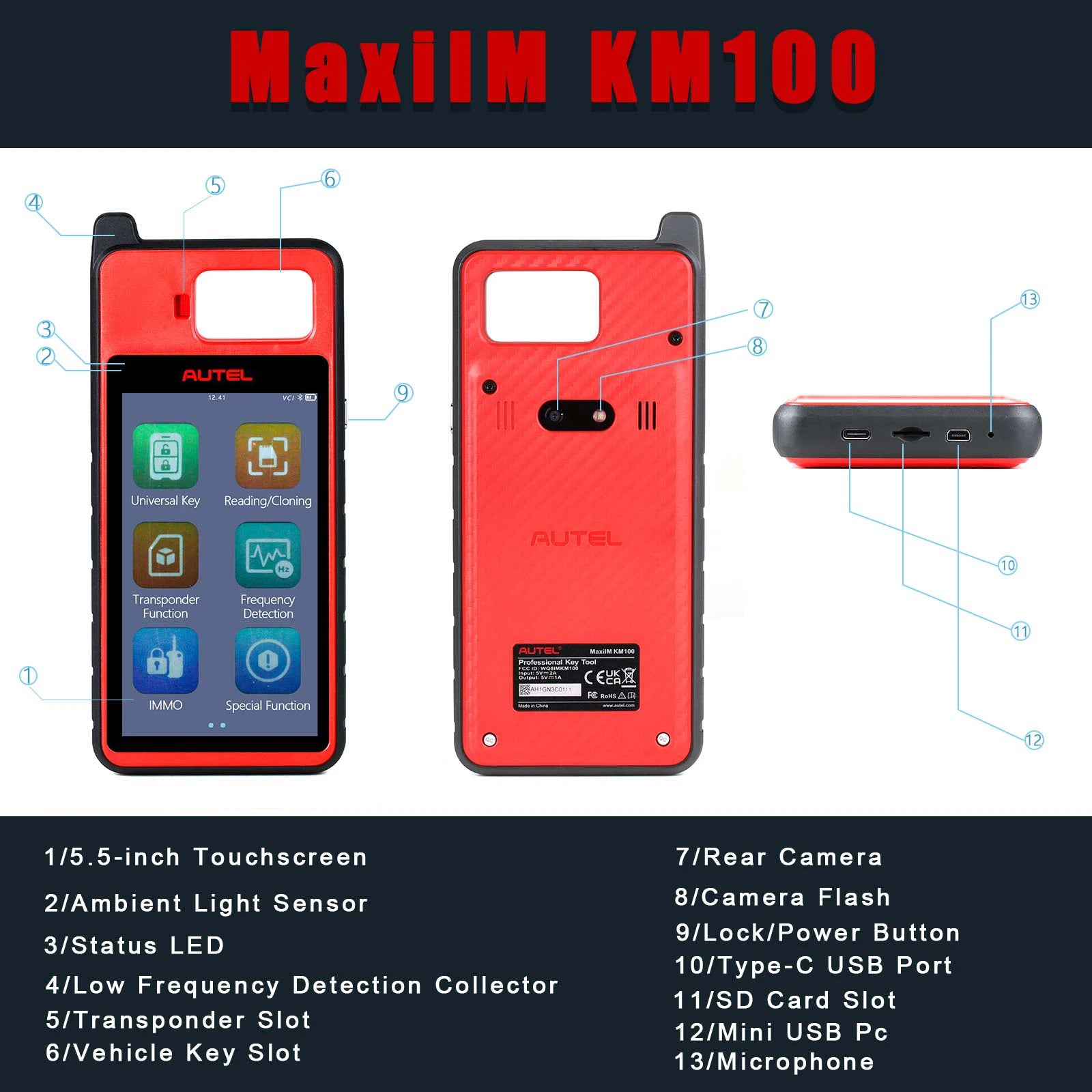 Autel MaxiIM KM100 Car Key Fob Programmer Tool