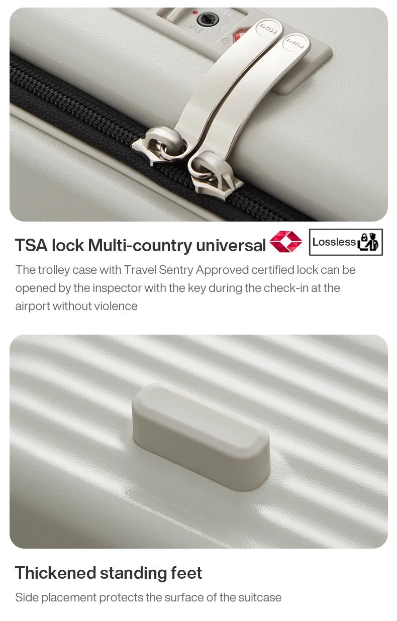 Mixi Aluminum Frame Luggage – USB, Cup & Phone Holder
