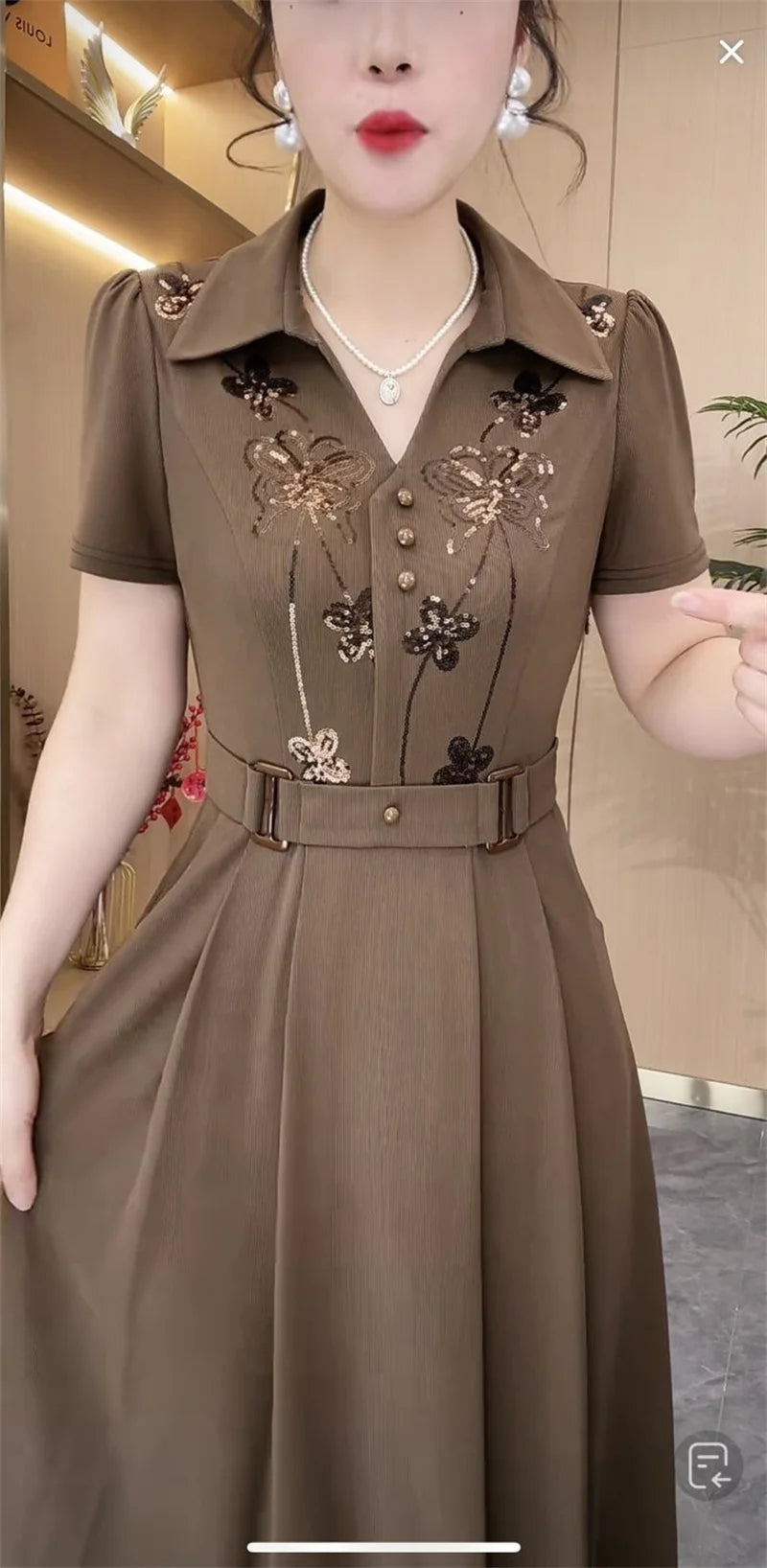 High-End Sequin Long Dress — Western Style Elegant Slim Maxi Dress for Women, Multiple Colors & Sizes