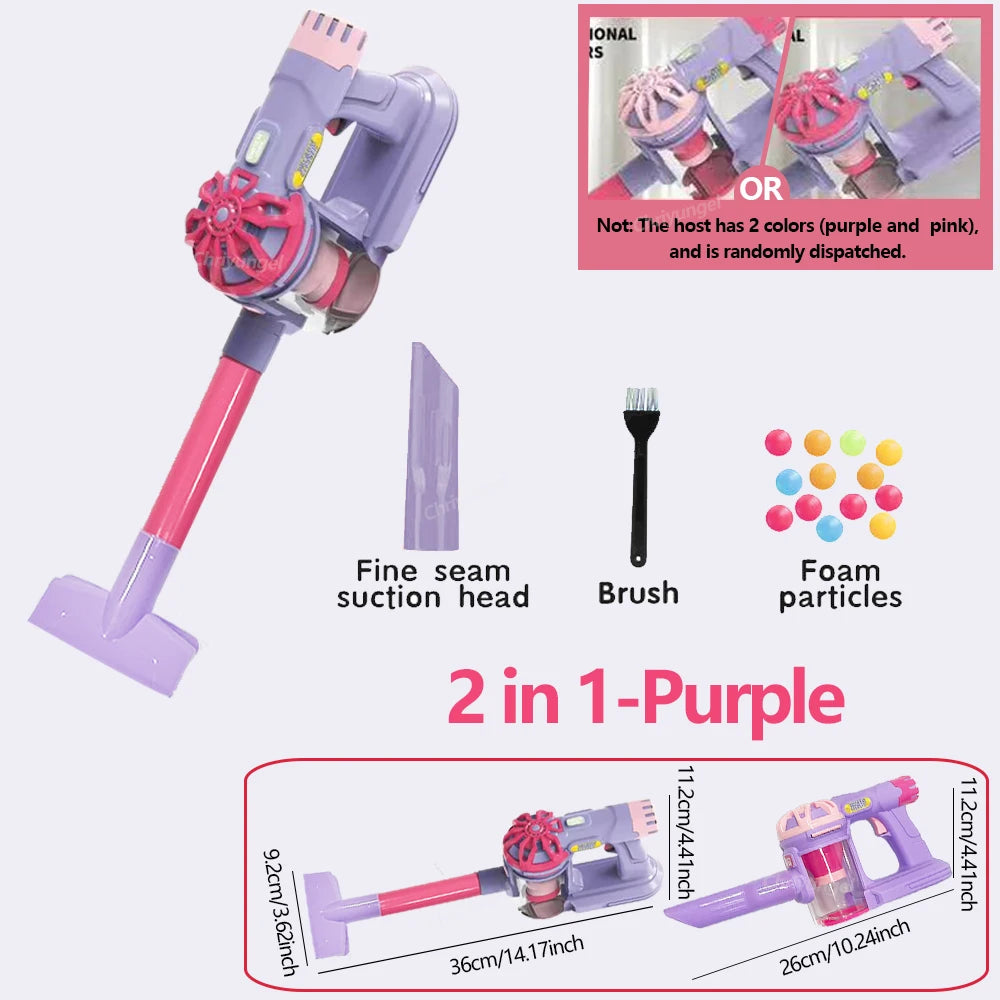 Kids Electric Vacuum Cleaner Toy Set – Simulation Housekeeping Role Play Educational Toy for Toddlers