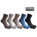 Men's Winter Five-Toe Socks, Single or 5-Pair Pack