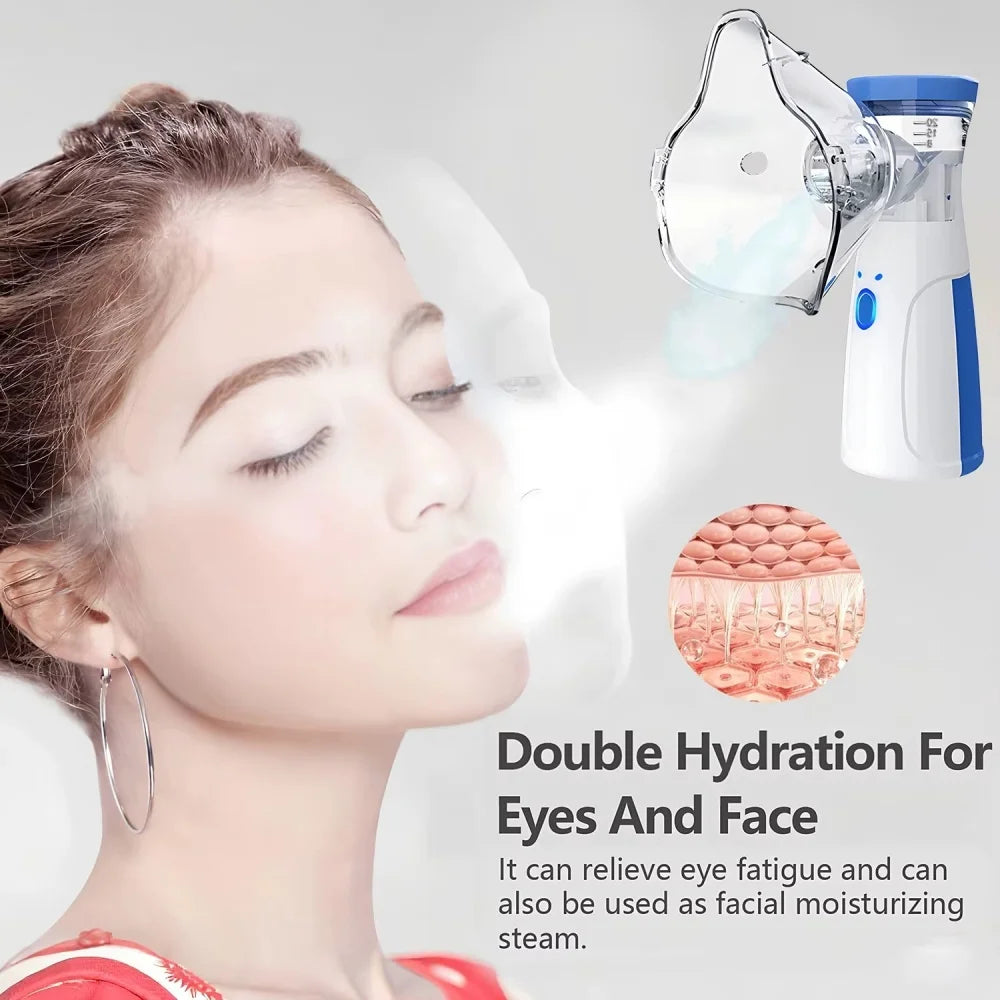 Mini Facial Steamer – Rechargeable Nano Mist Humidifier for Face & Eye Hydration