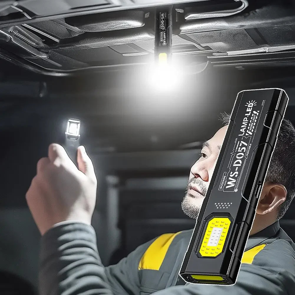 Mini COB LED Keychain Flashlight – USB-C Rechargeable, 5-Mode, IPX6 Waterproof EDC Pocket Light