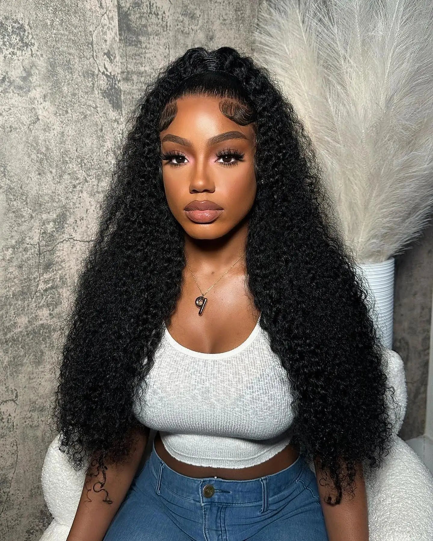 40–50 Inch Water Wave Curly Lace Front Wig | 300% Density 13x4 13x6 7x5 HD Glueless Brazilian Human Hair for Women