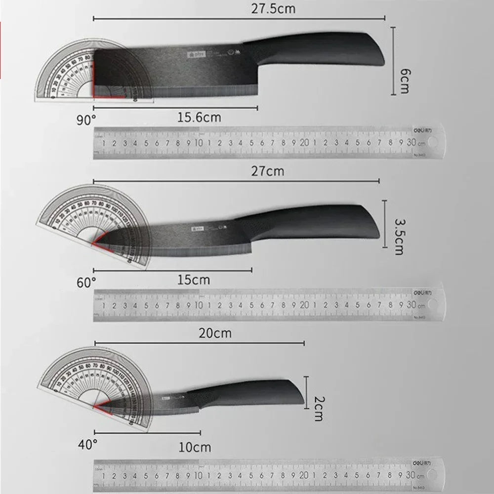 Ceramic Kitchen Knife with Protective Cover – Ultra-Sharp Chef, Fruit & Cleaver Knife with Non-Slip Handle