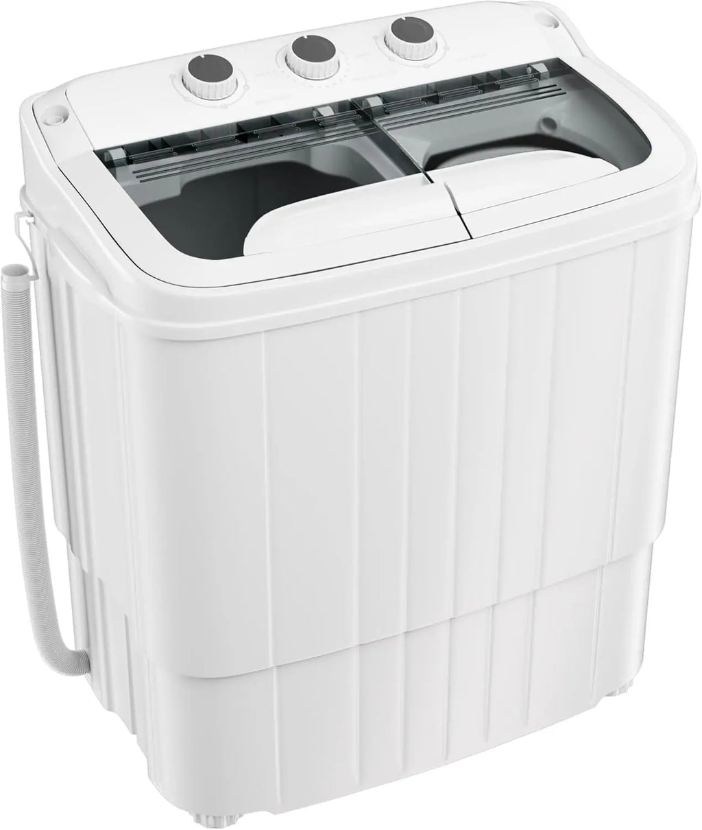 Portable Grey Compact Mini Washer & Dryer Combo — 17.6 lbs with Soaking Function for Apartments, Dorms, RVs & Camping