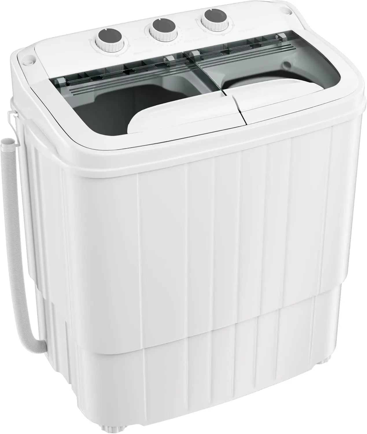 Portable Grey Compact Mini Washer & Dryer Combo — 17.6 lbs with Soaking Function for Apartments, Dorms, RVs & Camping
