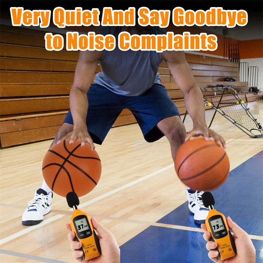 Silent Basketball – Size 7 PU Foam Quiet Indoor Dribble Ball, No Noise, No Pump Needed