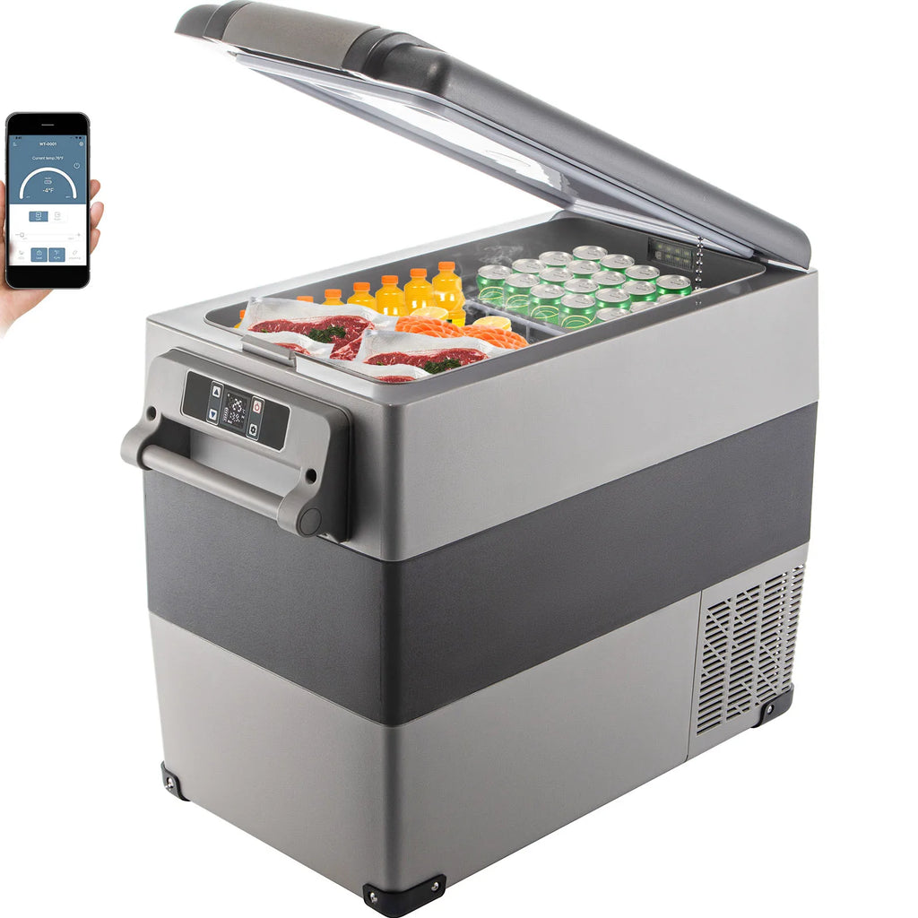 SucceBuy Portable Car Refrigerator & Freezer – 20L-55L, 12V/24V Compressor Cooler for Camping & Travel