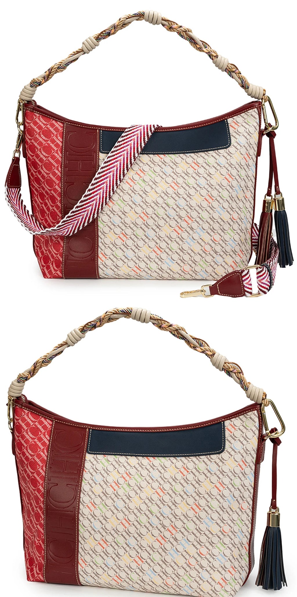 CHCH Women's Tote Bag 2025 New Splicing Design Dual purpose Shoulder Bag Large Capacity Commuter Women's Bag