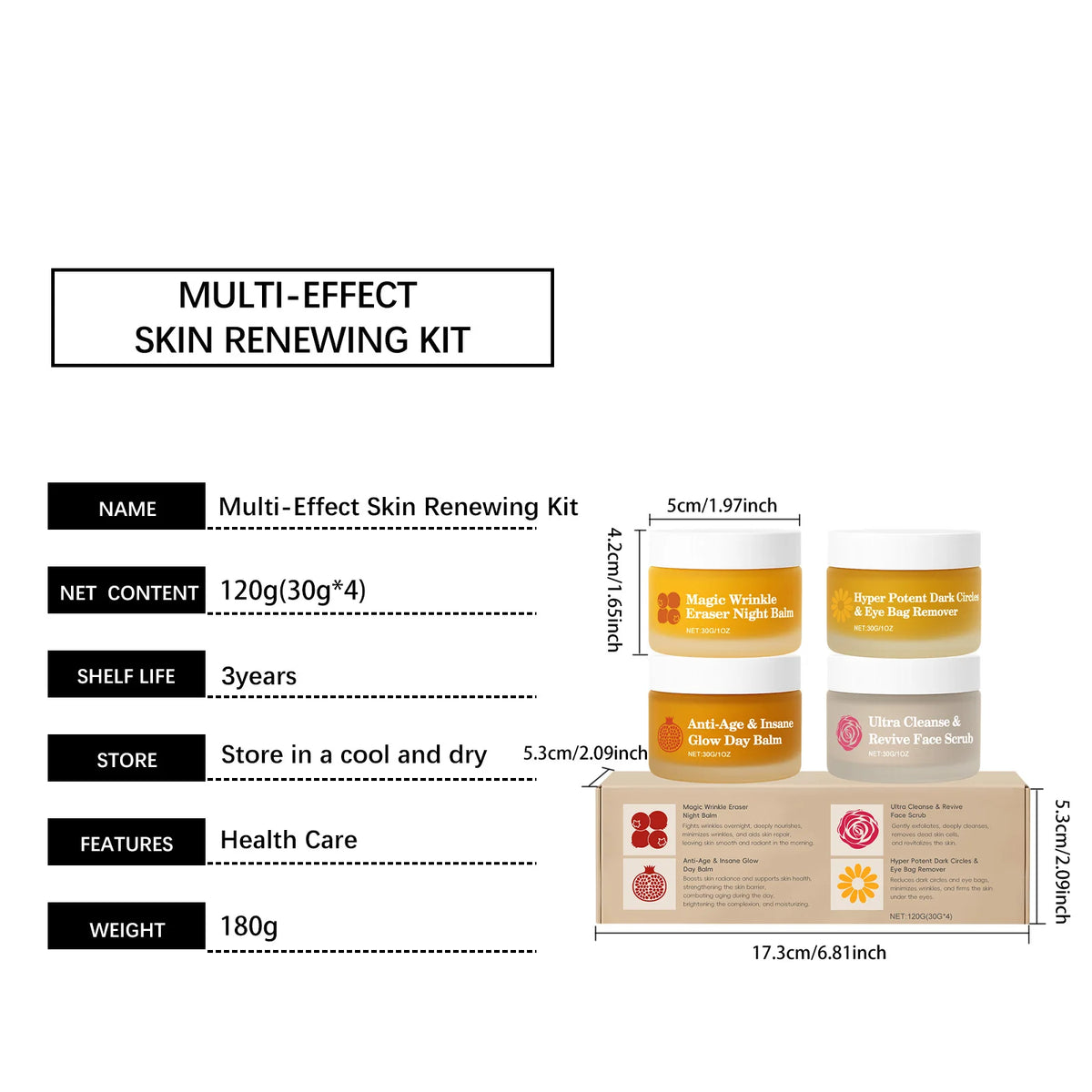 Day & Night Skincare Set – 4-Piece Brightening Barrier Repair Combo