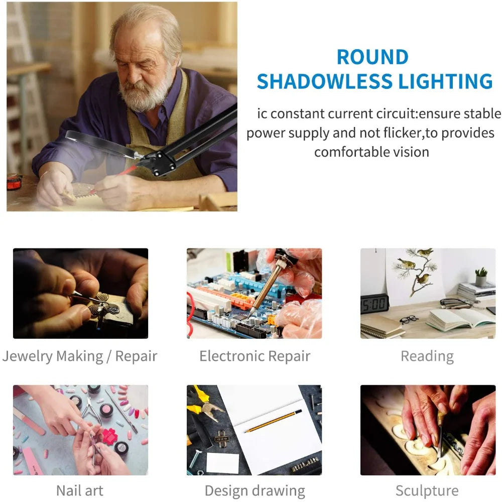 72-LED Illuminated Magnifier with 3-Color Lighting