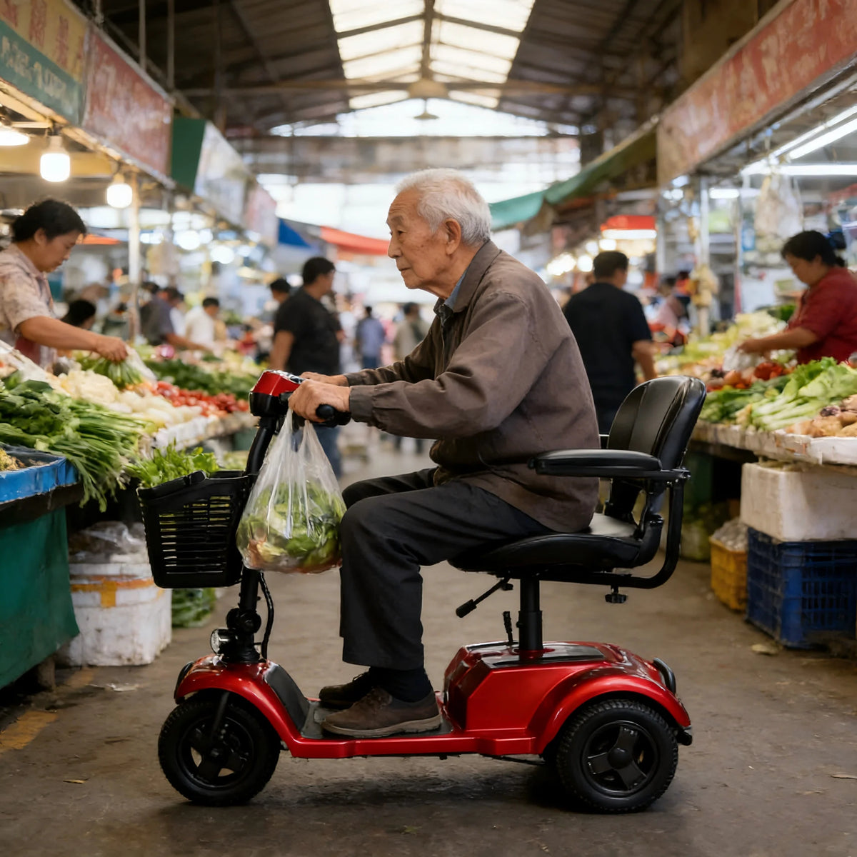 Foldable 4-Wheel Mobility Scooter – 24V 35Ah, 120 kg Capacity