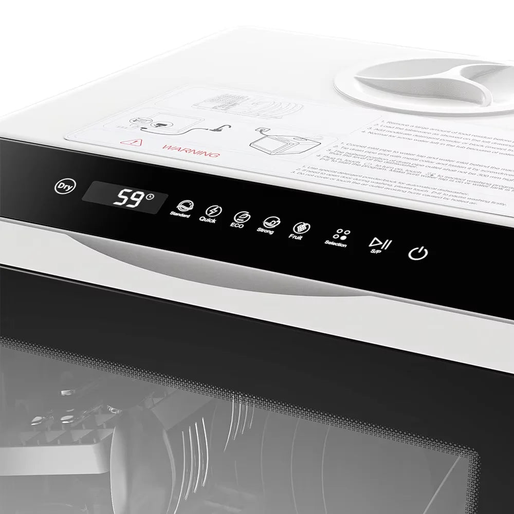 BlitzHome BH-CDW1 Smart Portable Countertop Dishwasher – APP Control, 4-6 Sets, Dual Water Inlet