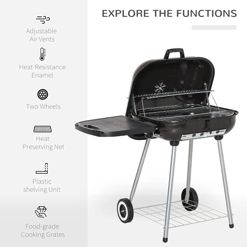 2-Burner Portable Propane Gas Grill | Foldable Side Tables, Warming Rack, Piezo Ignition, 370 Sq. In. Cooking Area