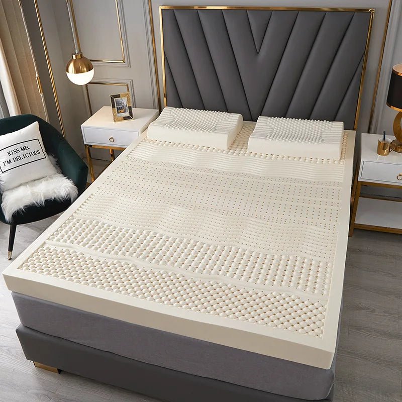 Authentic Natural Latex Mattress – Slow Rebound, Foldable, Cotton Cover, Customizable Sizes