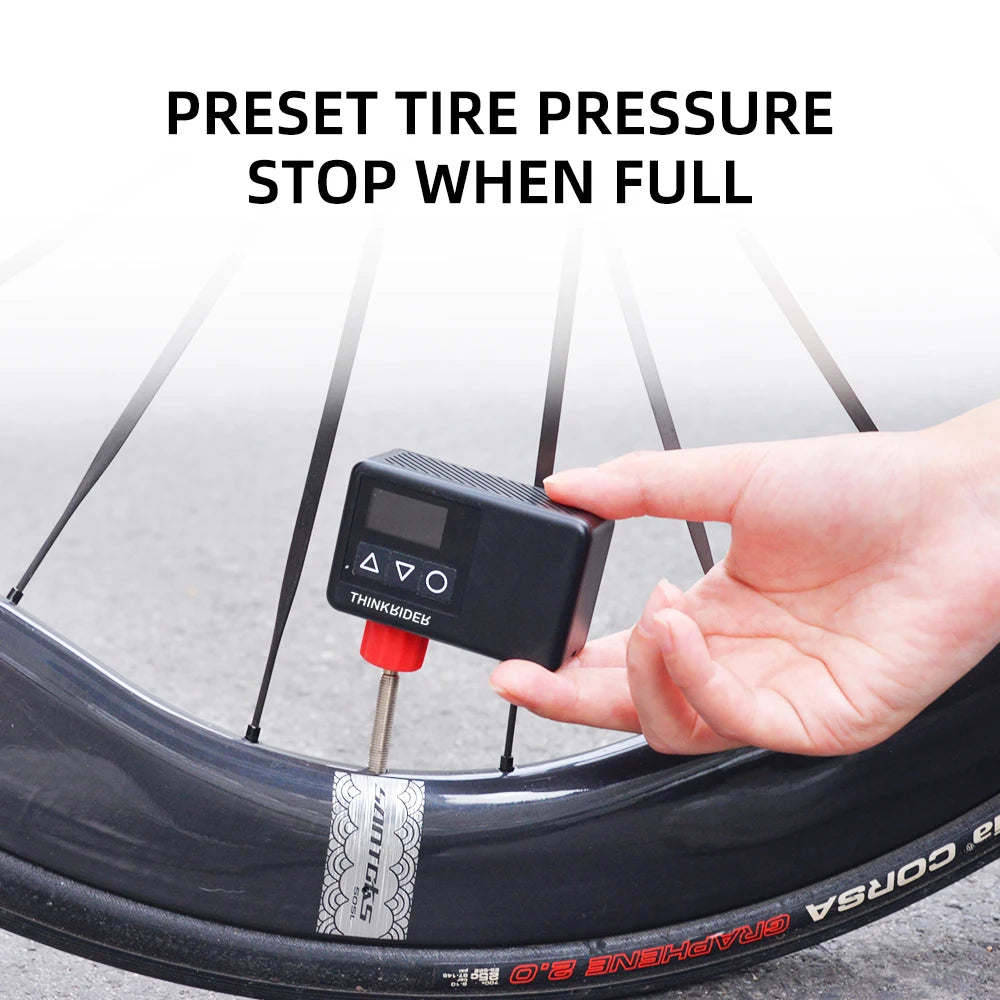 ThinkRider Pocket Bike Tire Pump with Digital Display