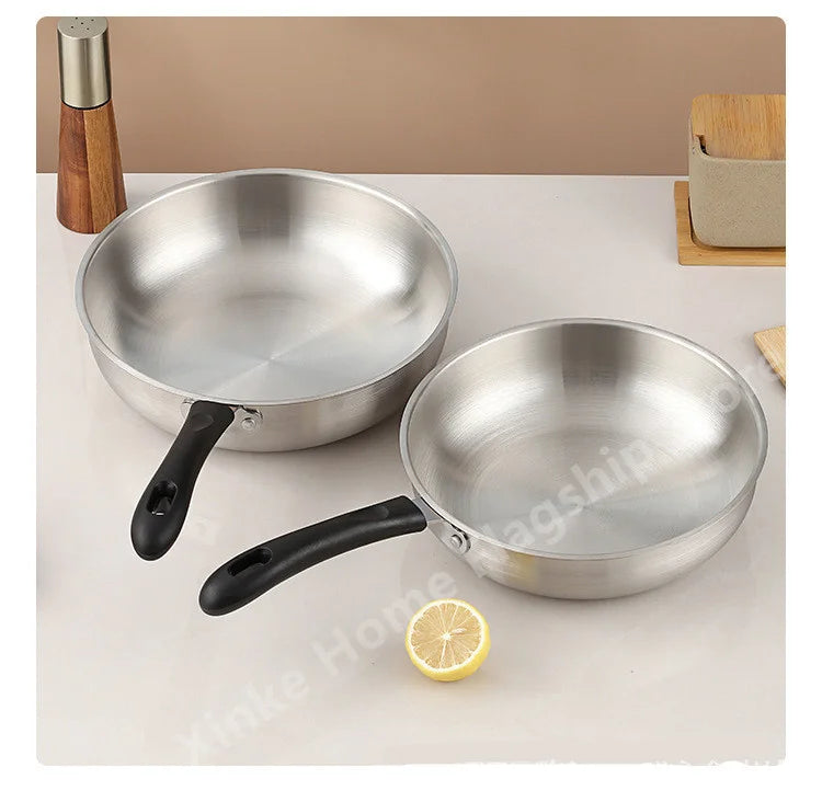 Stainless Steel Wok – Uncoated 24cm & 26cm Frying Pan