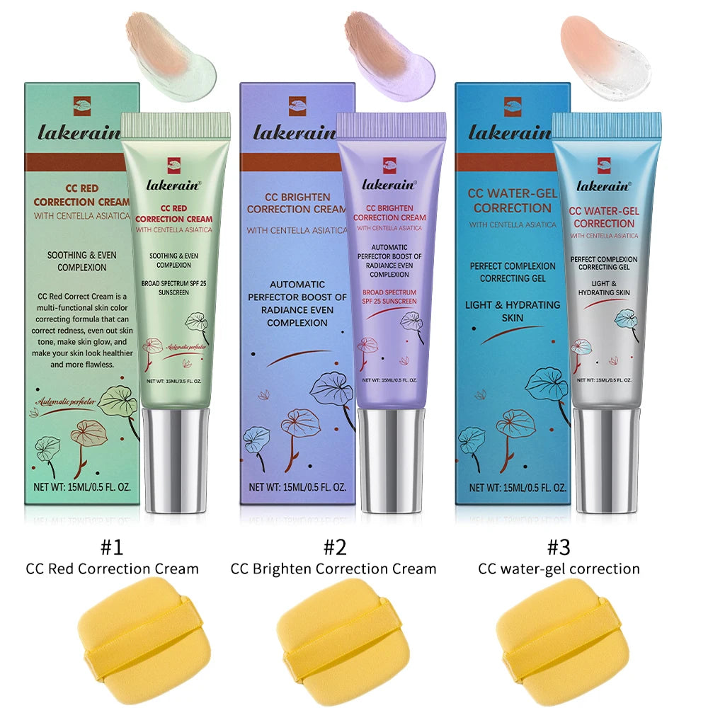 3-Pack CC Cream Color-Changing Foundation — Korean High Coverage Liquid
