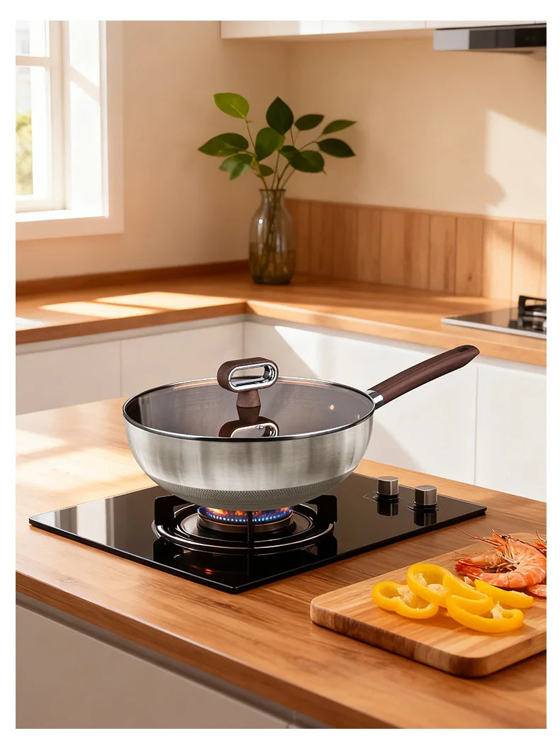Nonstick Cookware – 32cm Wok, 18cm Milk Pot & 22cm Soup Pot