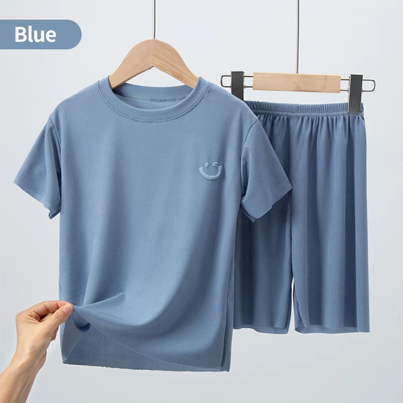 Baby Cotton Sleeveless Pajamas Set | Toddler Summer Cartoon Nightwear Kids Homewear