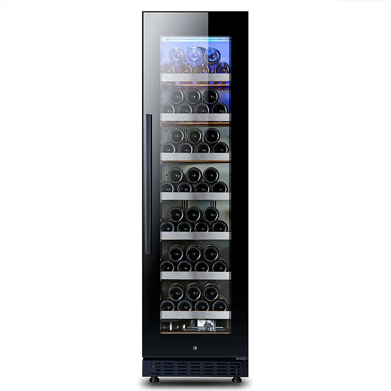 165-Bottle Dual-Zone Large Wine Cooler — 508L Freestanding Compressor Wine Fridge with Beech Wood Shelves & Touch Control for Home, Hotel & Commercial Use