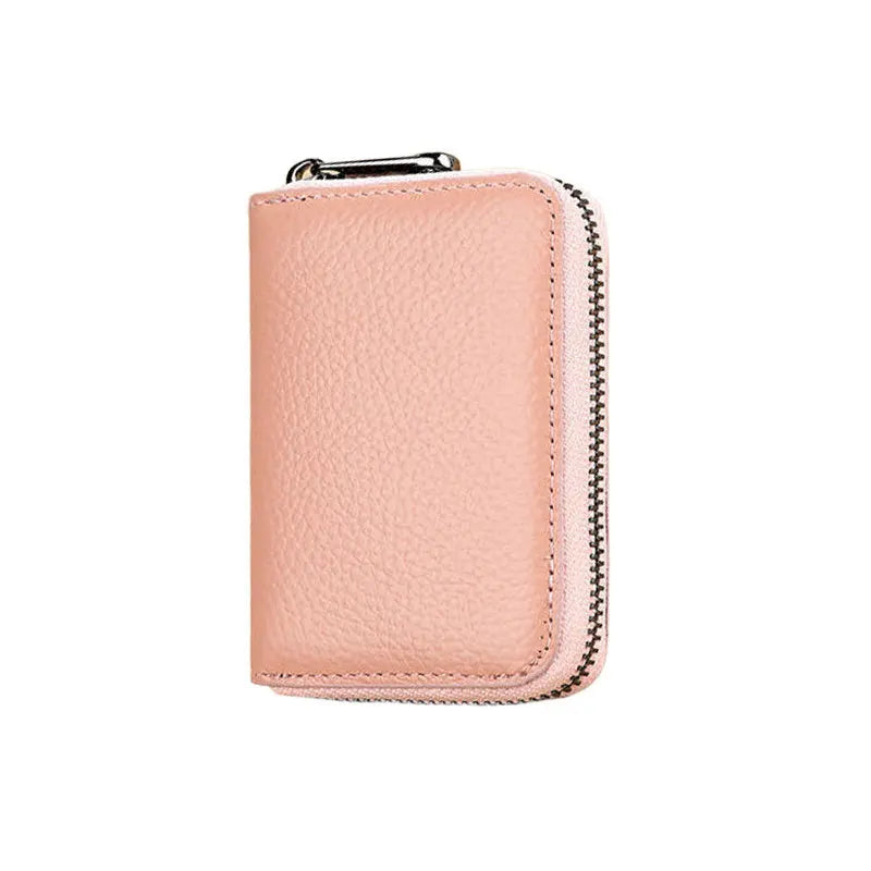 RFID Blocking Slim Card Holder Wallet – Minimalist Zipper Coin Pocket for Men & Women