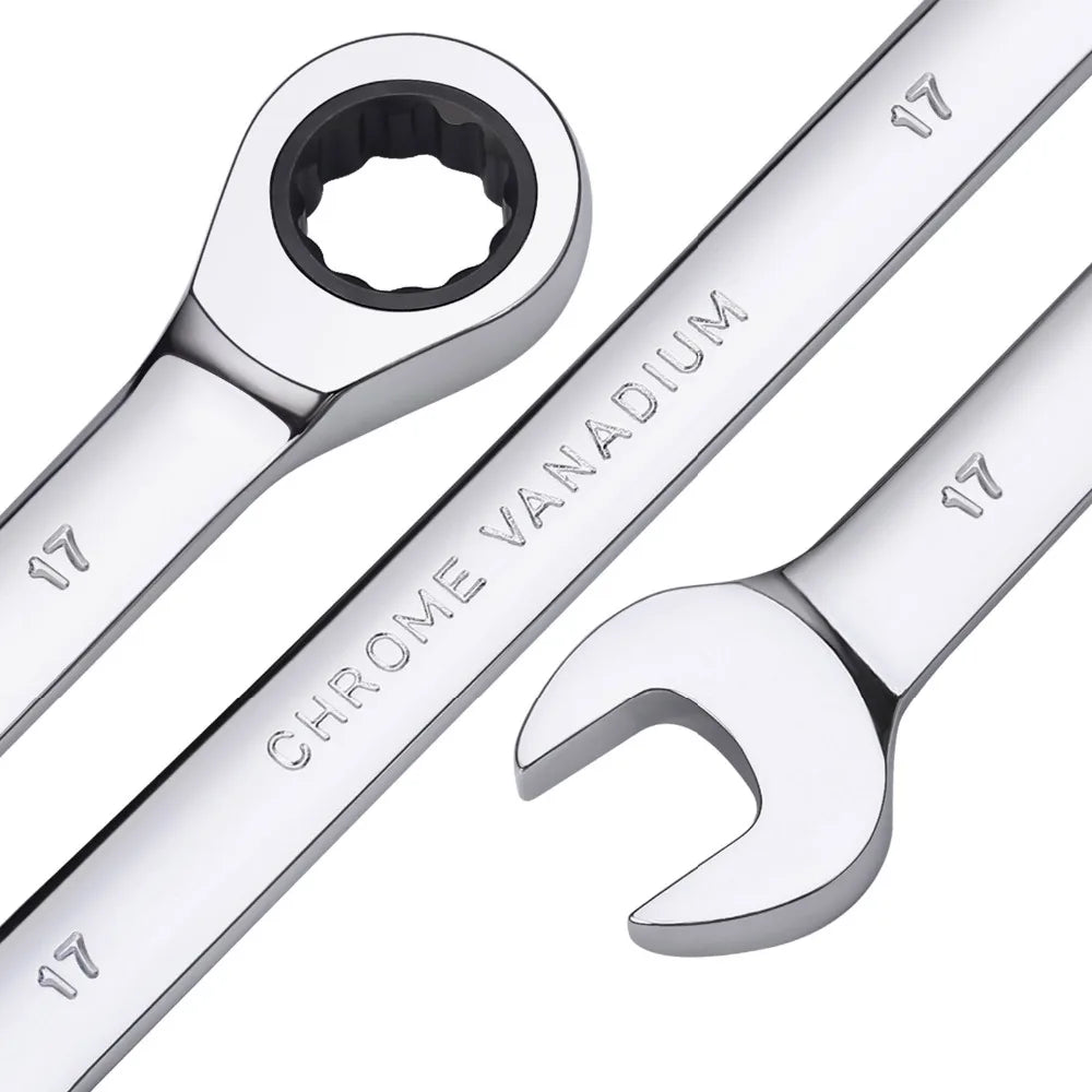 72-Tooth Metric Ratcheting Wrench Set
