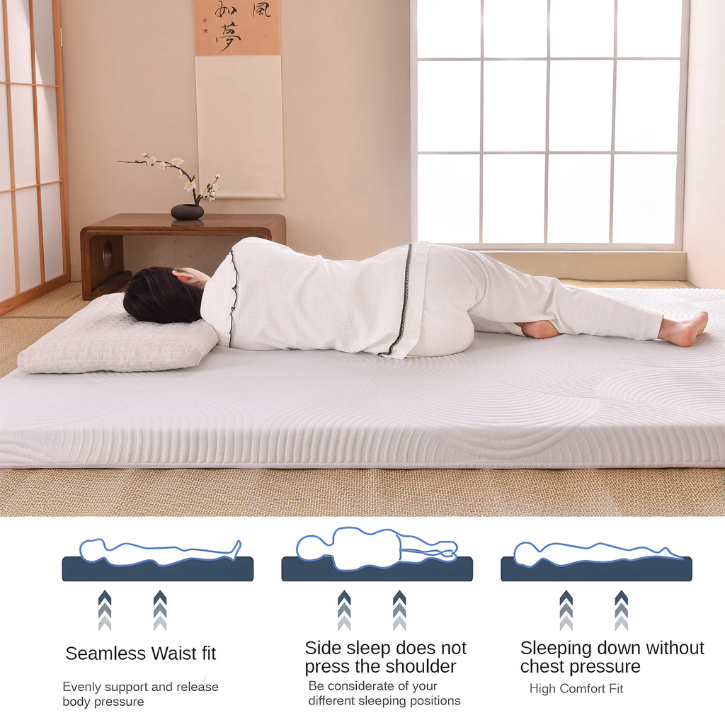 Cooling Gel Memory Foam Mattress Topper – 8cm Thick, Removable Cover, Pain Relief