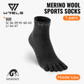 Merino Wool Five-Toe Socks for Running & Hiking