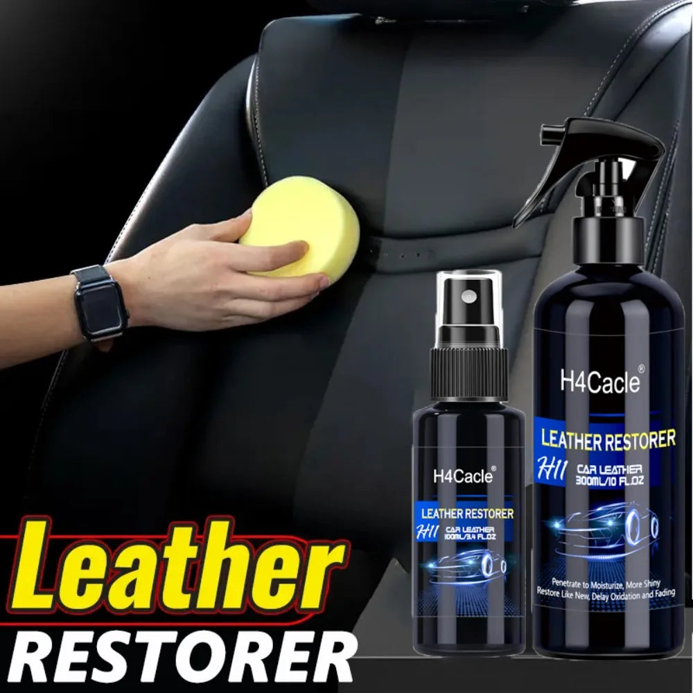 Leather & Plastic Restorer Spray – Deep Moisturizing, Color Restoration & Anti-Oxidation for Car Interiors, 50ml to 300ml