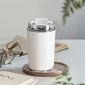 240ml Stainless Steel Vacuum Thermos Tumbler – Insulated Coffee Mug for Car & Travel, 12–24Hr, Milky White