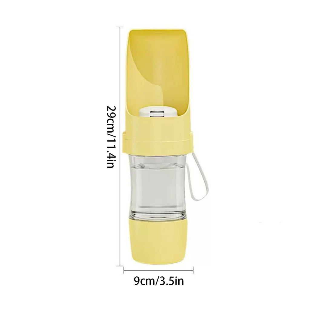 500ml Portable Dog & Cat Water Bottle with Feeder Bowl – Outdoor Travel Pet Water Dispenser